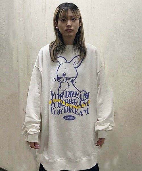 【月のうさぎ】Candy Stripper ワンピース Candy Stripper｜CANDYS BUNNY SWEAT ONE-PIECE | Rakuten