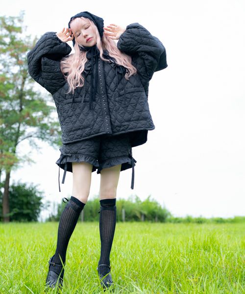 益若つばさ×Candy Stripper】MISSING YOU SHEER RIB HIGH SOCKS 