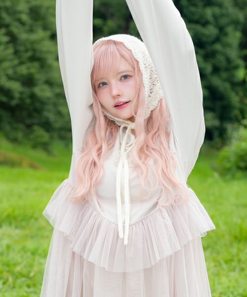 益若つばさ】CELESTIAL TULLE LAYERED DRESS | Candy Stripper