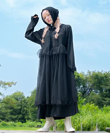 美品　キャンディストリッパー　チュールワンピース　キャミ　ピンク　ティアード　2 益若つばさ】CELESTIAL TULLE LAYERED DRESS | Candy Stripper