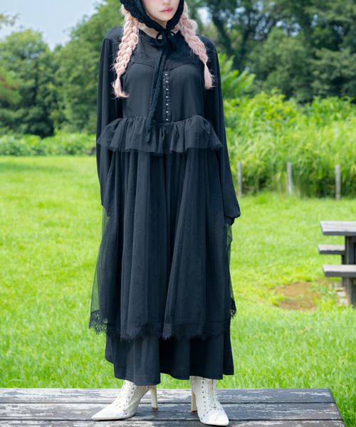 益若つばさ】CELESTIAL TULLE LAYERED DRESS | Candy Stripper 益若つばさ】CELESTIAL TULLE LAYERED DRESS | Candy Stripper