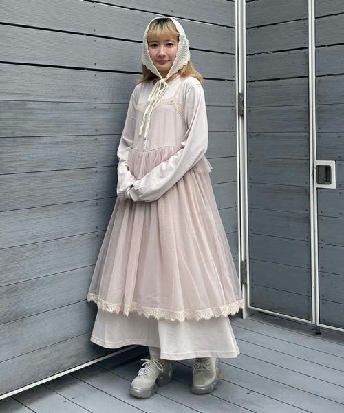 益若つばさ】CELESTIAL TULLE LAYERED DRESS | Candy Stripper