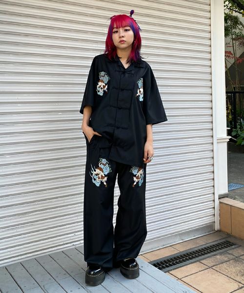 FIRE CAT CHINA SHIRT | Candy Stripper（キャンディ