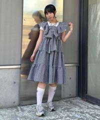 MISS YOU CHECK ONE-PIECE | Candy Stripper（キャンディ ストリッパー