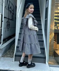 MISS YOU CHECK ONE-PIECE | Candy Stripper（キャンディ ストリッパー