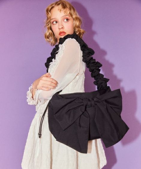RIBBON GATHER 2WAY BAG