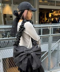 RIBBON GATHER 2WAY BAG | Candy Stripper（キャンディ