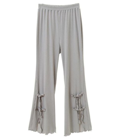 TINY RIBBON FLARE PANTS