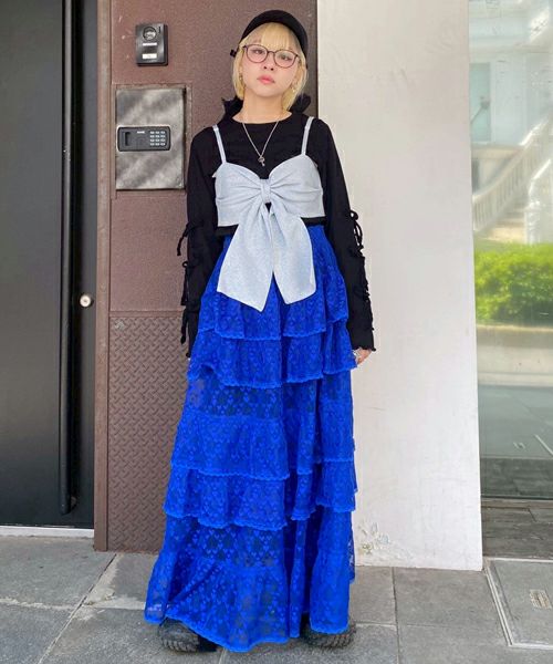 キャンディストリッパー　ティアードスカート TINY RIBBON TIERED SKIRT | Candy Stripper（キャンディ