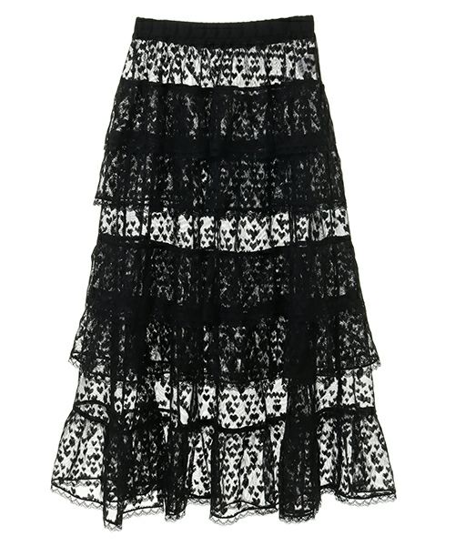 ♡♡♡ TIERED LACY SKIRT | Candy Stripper