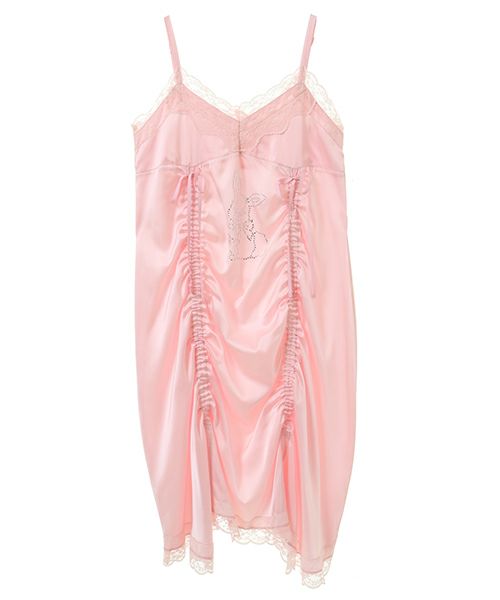【 CANDY STRIPPER】LINGERIE DRESS キャミワンピース Candy Stripper ワンピース RHINESTONE BUNNY LINGERIE ドレス