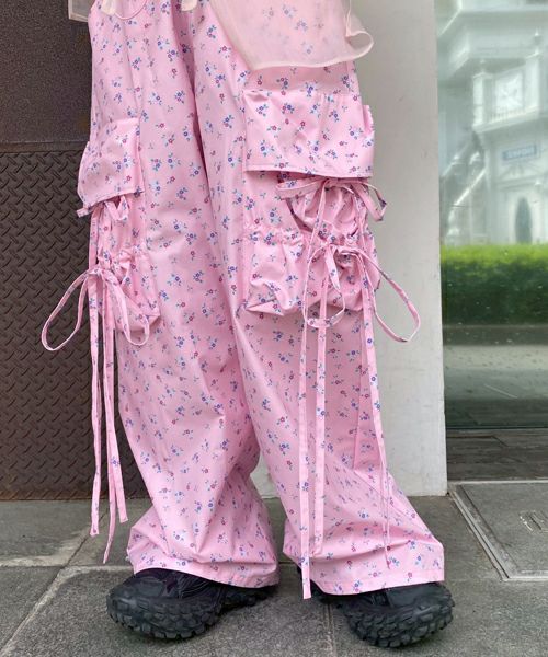 キャンディストリッパーピンク カーゴパンツ 4ポケット