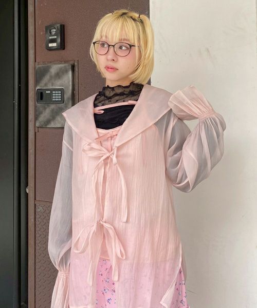 SHEER SAILOR BLOUSE | Candy Stripper（キャンディ