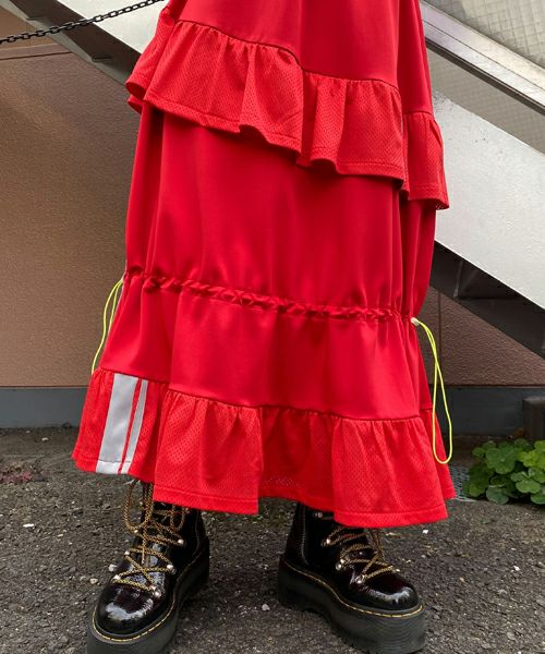 FRILL MESH JERSEY SKIRT | Candy Stripper（キャンディ