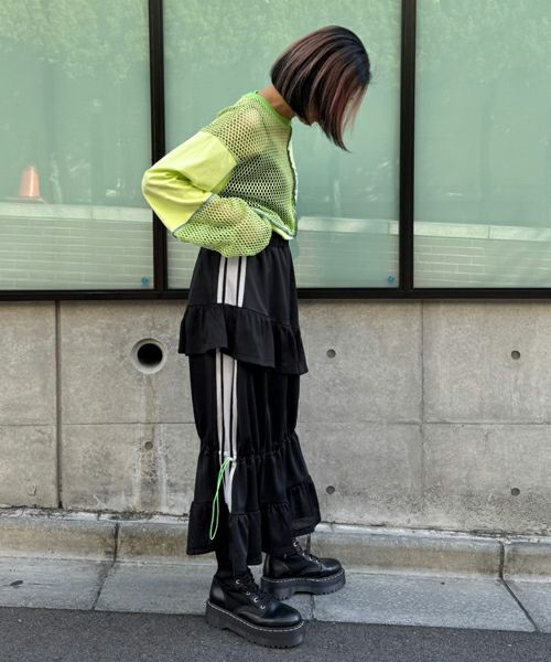 FRILL MESH JERSEY SKIRT | Candy Stripper（キャンディ