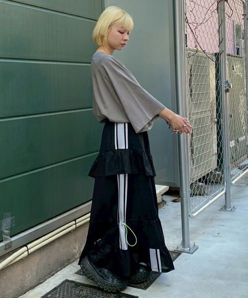 FRILL MESH JERSEY SKIRT | Candy Stripper（キャンディ ストリッパー