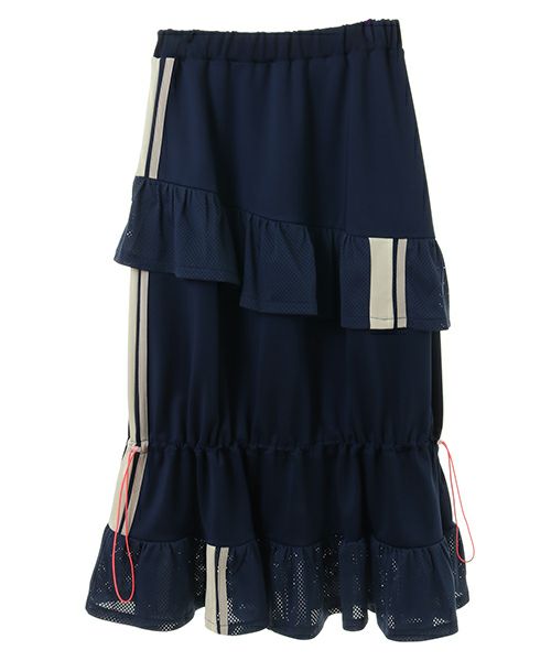FRILL MESH JERSEY SKIRT | Candy Stripper（キャンディ