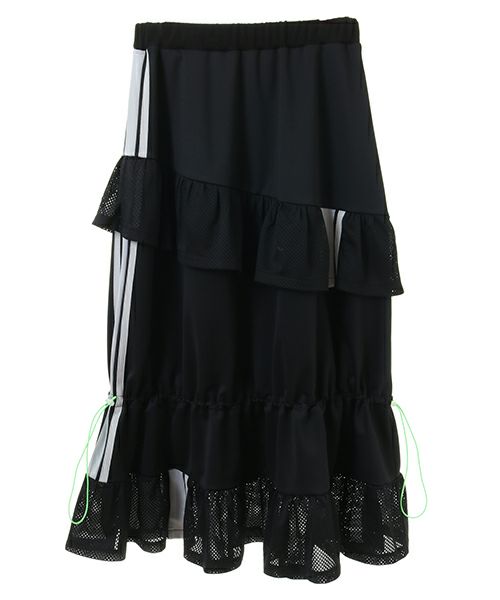 スカート CANDY STRIPPER MESH SWITCHED SKIRT Candy Stripper COLOR SWITCHED SKIRT （BLACK×BLUE