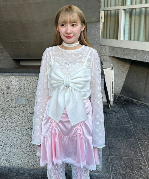 RIBBON SHEER CHOKER TOPS | Candy Stripper（キャンディ