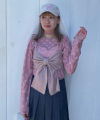 RIBBON SHEER CHOKER TOPS | Candy Stripper（キャンディ