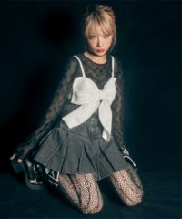 【Candy Stripper】サイドリボン シアーカットソー RIBBON SHEER CHOKER TOPS | Candy Stripper（キャンディ