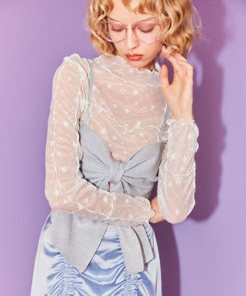 【Candy Stripper】サイドリボン シアーカットソー SHEER TOPS | Candy Stripper（キャンディ ストリッパー