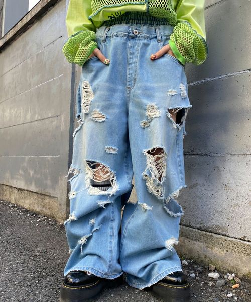 PLEATS LAYERED PANTS | Candy Stripper（キャンディ