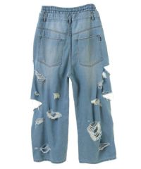 【美品】キャンディストリッパー　パッチワーク　デニムブルゾン　ダメージ加工　M STAR PATCHED DENIM JACKET | Candy Stripper（キャンディ