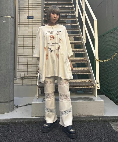 LACY PATCH WORK DROST パンツ Candy Stripper｜LACY PATCH WORK DROST PANTS | Rakuten