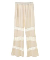 LACY PATCH WORK DROST パンツ LACY PATCH WORK FLARE PANTS | Candy Stripper（キャンディ