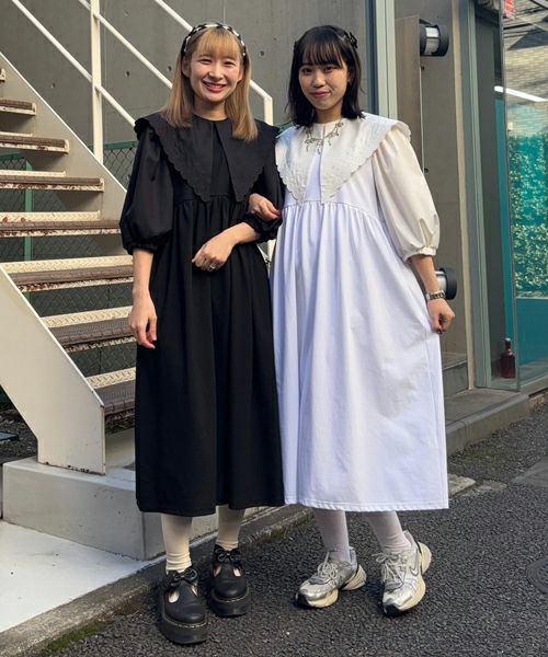 DEAR MINE BIG COLLAR DRESS | Candy Stripper(キャンディ DEAR MINE BIG COLLAR DRESS | Candy Stripper(キャンディ