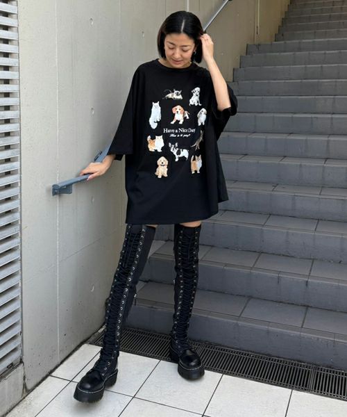 HAVE A NICE DAY BIG TEE | Candy Stripper（キャンディ