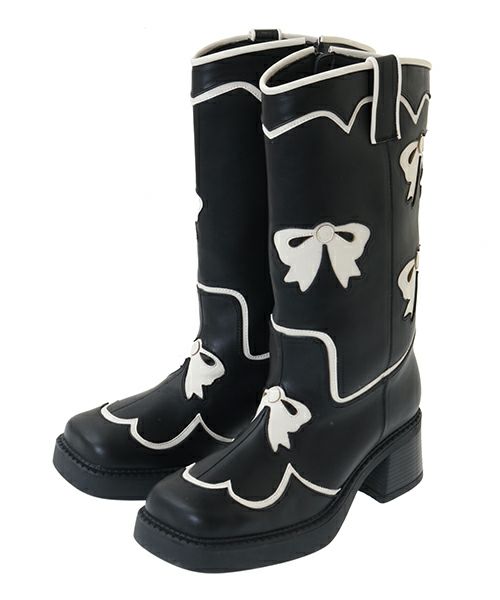 RIBBON WESTERN BOOTS | Candy Stripper（キャンディ