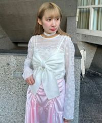 BIG RIBBON KNIT BUSTIER | Candy Stripper（キャンディ