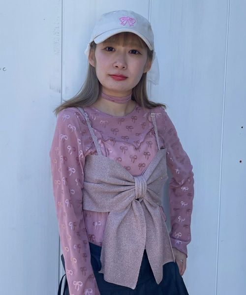 BIG RIBBON KNIT ビスチェ レディース BIG RIBBON KNIT BUSTIER | Candy Stripper（キャンディ