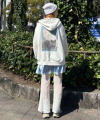 SATIN GATHER SKIRT LAYERED PANTS ピンク SATIN GATHER SKIRT LAYERED PANTS ピンク Candy Stripper（キャンディ