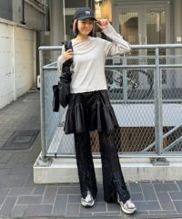 【古着】キャンディストリッパー PLEATS LAYERED PANTS グレー 古着】キャンディストリッパー PLEATS LAYERED PANTS グレー