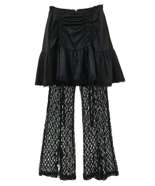 SATIN GATHER SKIRT LAYERED パンツ Candy Stripper（キャンディストリッパー）の「SATIN GATHER SKIRT