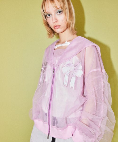 TULLE SHEER SAILOR BLOUSON | Candy Stripper（キャンディ