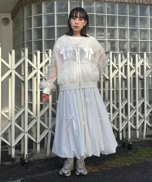TULLE SHEER SAILOR BLOUSON | Candy Stripper（キャンディ