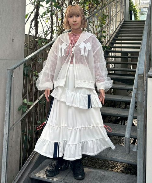 TULLE SHEER SAILOR BLOUSON | Candy Stripper（キャンディ