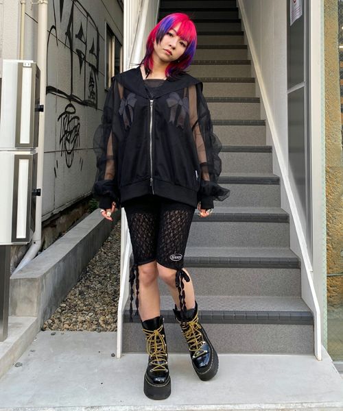 TULLE SHEER SAILOR BLOUSON | Candy Stripper（キャンディ