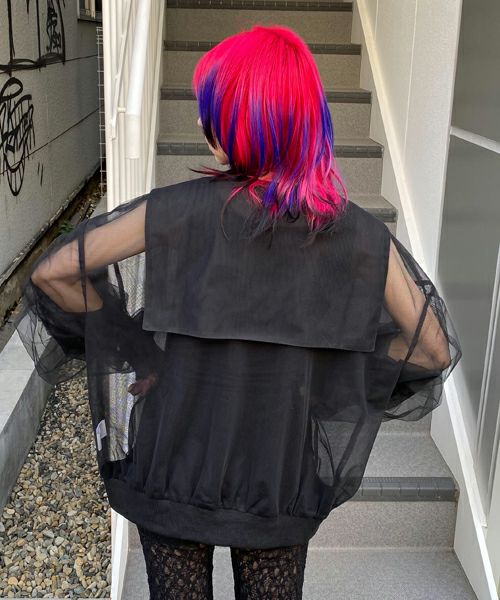 TULLE SHEER SAILOR BLOUSON | Candy Stripper（キャンディ