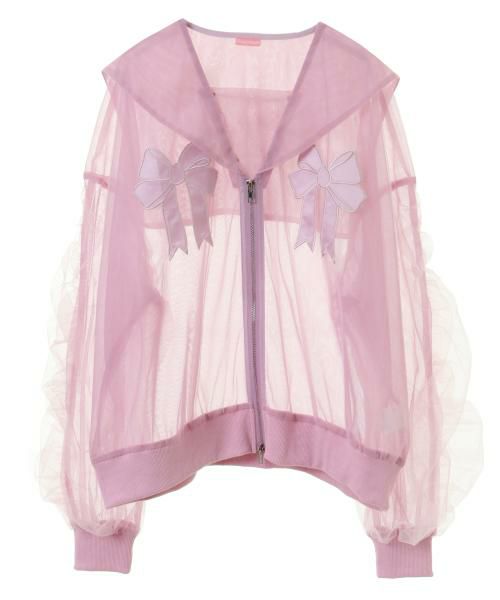 TULLE SHEER SAILOR BLOUSON | Candy Stripper（キャンディ