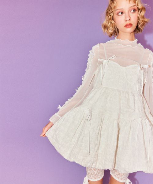 DOLLY RIBBON TULLE TOPS | Candy Stripper(キャンディ DOLLY RIBBON TULLE TOPS | Candy Stripper(キャンディ