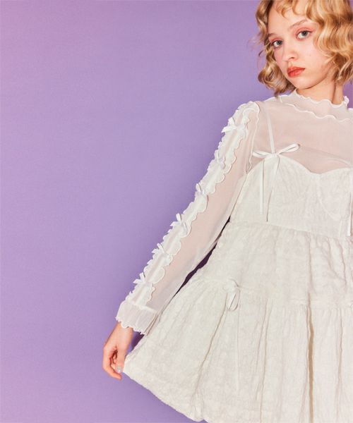 大人女性の TULLE RIBBON DOLLY TOPS Stripper（キャンディ Candy | トップス