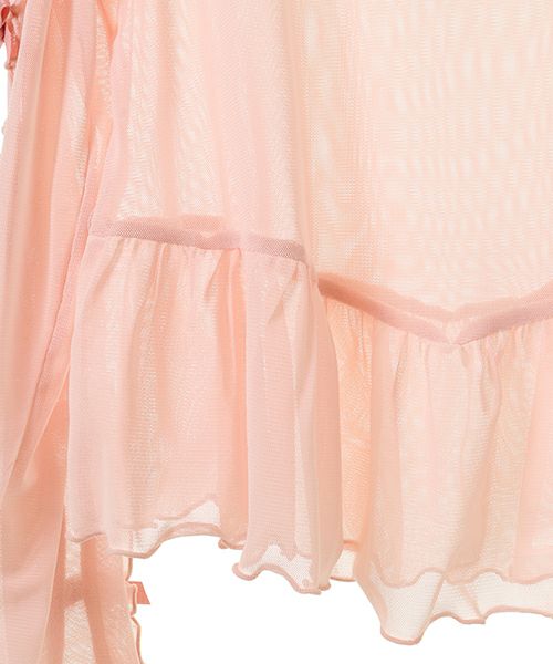 CANDY STRIPPER DOLLY RIBBON TULLE TOPS 白 Candy Stripper DOLLY RIBBON TULLE トップス レディース