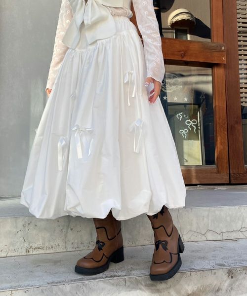 ROLAROLA★大人気★RIBBON BALLOON SKIRT Designer fashion, Seoul-fully created | W Concept