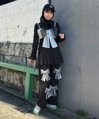 パンツ PRECIOUSRIBBON PLEATS WRAP SKIRT LAYRED Candy Stripper（キャンディーストリッパー） パンツ PRECIOUS RIBBON