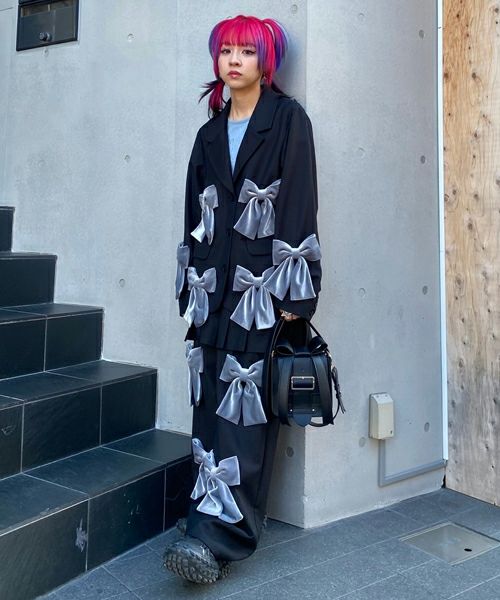 PRECIOUS RIBBON PLEATS WRAP SKIRT LAYERED PANTS | Candy